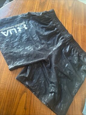 Under Armour Black Men's Athletic Training Shorts with Subtle Print